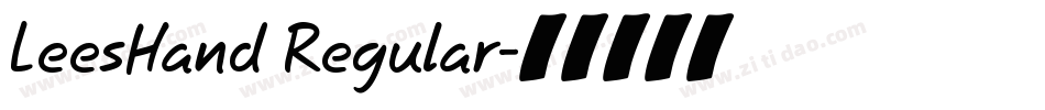 LeesHand Regular字体转换